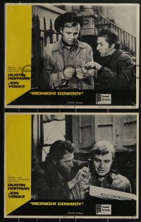 3f0825 MIDNIGHT COWBOY 8 int'l LCs 1969 Dustin Hoffman, Jon Voight, John Schlesinger classic!