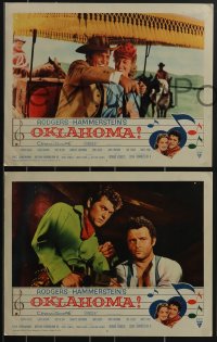 3f0830 OKLAHOMA 8 LCs 1956 Rodgers & Hammerstein musical, great dancing images, RKO release!