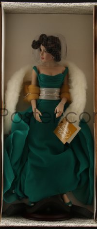 3f0117 ELIZABETH TAYLOR porcelain portrait doll 1990s the Hollywood legend by The Franklin Mint!