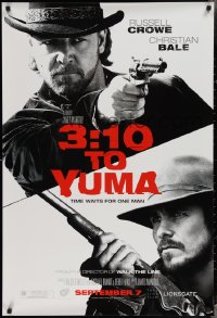 3g0664 3:10 TO YUMA teaser DS 1sh 2007 Russell Crowe & Christian Bale over white background!