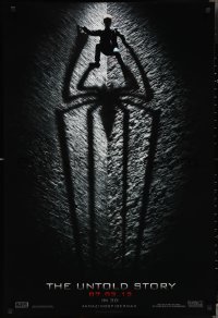 3g0673 AMAZING SPIDER-MAN teaser DS 1sh 2012 shadowy image of Andrew Garfield climbing wall!