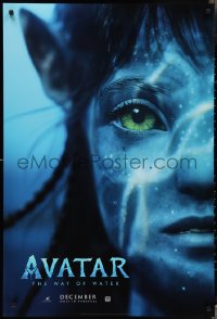 3g0686 AVATAR: THE WAY OF WATER teaser DS 1sh 2022 James Cameron sci-fi sequel, close-up image!