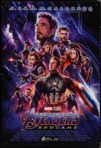 3g0688 AVENGERS: ENDGAME advance DS 1sh 2019 Marvel Comics, cool montage with Hemsworth & top cast!