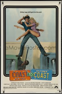 3g0720 COAST TO COAST 1sh 1980 great art of Robert Blake & sexy Dyan Cannon by Morgan Kane!