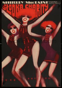 3g0090 SWEET CHARITY Polish 22x32 1970 Bob Fosse, Shirley MacLaine, different art by Wiktor Gorka!