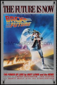 3g0424 BACK TO THE FUTURE 23x35 music poster 1985 art of Michael J. Fox & Delorean by Drew Struzan!