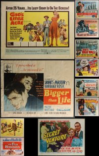 3h0672 LOT OF 11 MOSTLY FORMERLY FOLDED 1950S HALF-SHEETS 1950s great images from a variety of different movies!