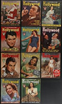 3h0298 LOT OF 11 HOLLYWOOD 1940 MOVIE MAGAZINES 1940 filled with great images & articles!