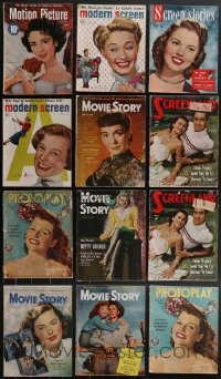 3h0289 LOT OF 12 1949 MOVE MAGAZINES 1949 cool covers + filled with great images & articles!