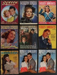 3h0291 LOT OF 12 1940S MOVIE MAGAZINES 1940s cool covers + filled with great images & articles!