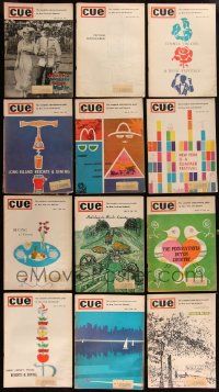 3h0288 LOT OF 12 CUE MOVIE MAGAZINES 1962 filled with great images & articles!