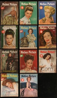 3h0297 LOT OF 11 MOTION PICTURE MOVIE MAGAZINES 1948 filled with great images & articles!