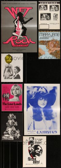 3h0369 LOT OF 11 SEXPLOITATION PRESSBOOKS 1970s sexy advertising with some nudity!