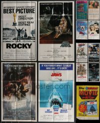 3h0497 LOT OF 12 FOLDED TOPPS POSTERS 1981 Star Wars, Jaws, Rocky, Empire Strikes Back & more!