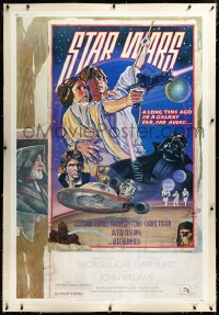 3j0444 STAR WARS linen style D 40x60 1978 George Lucas classic, circus poster art by Struzan & White!