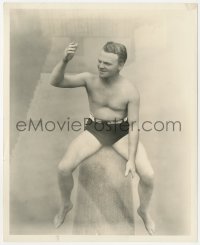 3j0355 JAMES CAGNEY 8x10 still 1930s he exercises daily w/ swimming, in bathing suit by Welbourne!