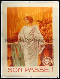 3j0484 SON PASSE linen French 1p 1913 Her Past, art of beautiful Yvette Andreyor, Gaumont, very rare!