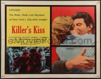 3j0196 KILLER'S KISS 1/2sh 1955 early Stanley Kubrick noir set in New York's Clip Joint Jungle!