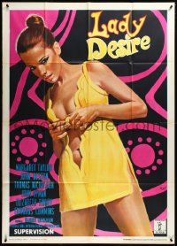 3j0313 LADY DESIRE Italian 1p 1969 best full-length art of sexiest Margaret Taylor by de Berardinis!