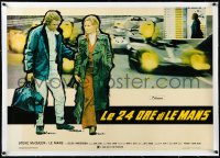 3j0637 LE MANS linen Italian 27x38 pbusta 1971 Steve McQueen, Elga Andersen, cars racing, ultra rare!