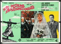 3j0694 SOUND OF MUSIC linen Italian 19x27 pbusta 1965 Julie Andrews in wedding gown by Plummer!