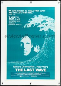 3j1027 LAST WAVE linen 1sh 1977 Richard Chamberlain in Peter Weir cult classic, titillate your mind!