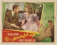 3j0267 IT'S A WONDERFUL LIFE LC #2 1946 best c/u of James Stewart & Donna Reed, Frank Capra classic!