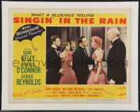 3j0106 SINGIN' IN THE RAIN linen LC #3 1952 top cast members in classic confrontation at movie's end!