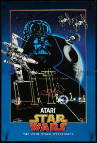 3j0204 STAR WARS 20x30 advertising poster 1983 Darth Vader, Atari coin video experience, ultra rare!