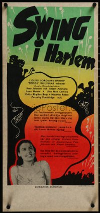 3j0217 SWING IN HARLEM Swedish stolpe 1946 Lena Horne & top African American jazz performers, rare!