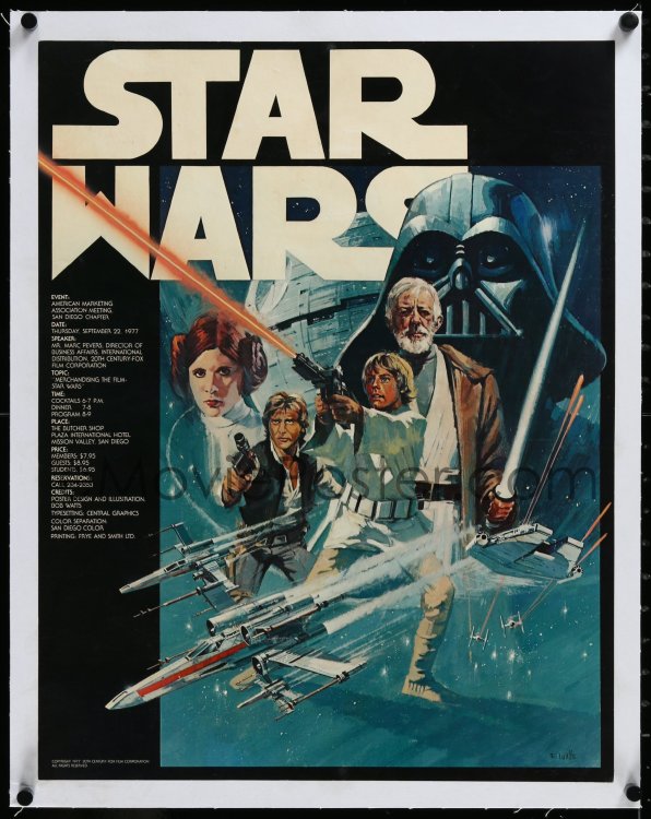 1977 Star Wars International Film Poster Print