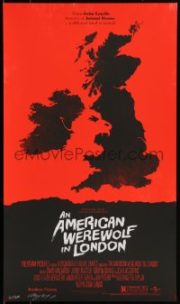 3k2393 AMERICAN WEREWOLF IN LONDON signed #31/380 14x24 art print 2011 by Olly Moss, Mondo, regular!