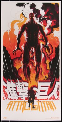 3k1528 ATTACK ON TITAN #16/225 18x36 art print 2017 Mondo, art by Matt Taylor, regular edition!