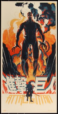 3k1529 ATTACK ON TITAN #16/150 18x36 art print 2017 Mondo, art by Matt Taylor, variant edition!