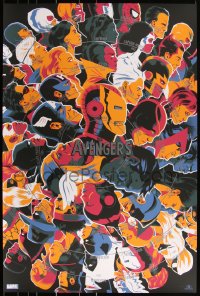 3k0104 AVENGERS #16/325 24x36 art print 2016 Mondo, art of many characters by Matt Taylor!