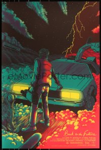 3k0121 BACK TO THE FUTURE #16/325 24x36 art print 2015 Mondo, James Flames, regular edition!