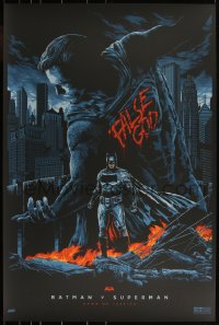 3k0176 BATMAN V SUPERMAN #16/375 24x36 art print 2016 Mondo Ken Taylor, regular edition!