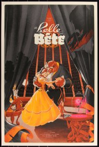 3k0188 BEAUTY & THE BEAST #16/215 24x36 art print 2014 Mondo, Walt Disney, Martin Ansin, variant ed.!