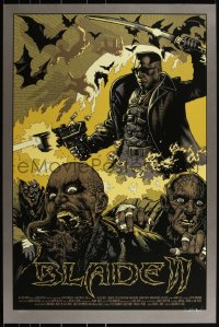 3k0235 BLADE II signed #55/175 24x36 art print 2010 by artist Mike Sutfin, Mondo, Green edition!