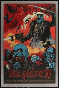 3k0236 BLADE II signed #34/75 24x36 art print 2010 by artist Mike Sutfin, Mondo, Red variant edition!