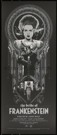 3k1561 BRIDE OF FRANKENSTEIN #16/325 15x36 art print 2018 Mondo, art by Ken Taylor, regular edition!