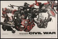 3k0275 CAPTAIN AMERICA: CIVIL WAR #16/175 24x36 art print 2018 Mondo, Oliver Barrett, variant edition!