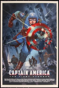 3k0278 CAPTAIN AMERICA: THE FIRST AVENGER #16/350 24x36 art print 2016 Mondo, Stan & Vince, reg ed.!