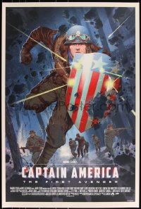 3k0279 CAPTAIN AMERICA: THE FIRST AVENGER #16/175 24x36 art print 2016 Mondo, Stan & Vince, variant!