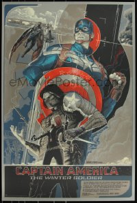 3k0284 CAPTAIN AMERICA: THE WINTER SOLDIER #16/435 24x36 art print 2014 Mondo, Rich Kelly, regular ed.!