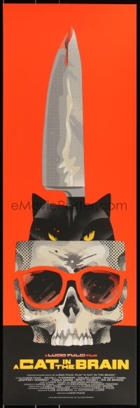 3k1610 CAT IN THE BRAIN 12x36 art print 2014 Mondo, art by We Buy Your Kids!