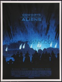 3k1807 COWBOYS & ALIENS #208/420 18x24 art print 2011 Mondo, art by Daniel Danger, first edition!