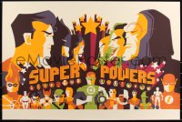 3k0386 DC COMICS #275/280 24x36 art print 2011 Mondo, Tom Whalen, Super Powers, first edition!