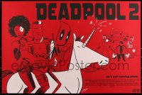 3k0393 DEADPOOL 2 #15/250 24x36 art print 2022 Mondo, wacky art by Justin Harder!