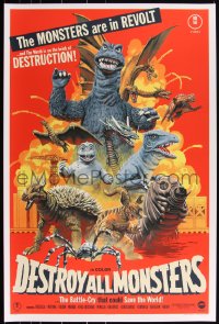 3k0394 DESTROY ALL MONSTERS #16/225 24x36 art print 2020 Mondo, art by Paul Mann, regular edition!